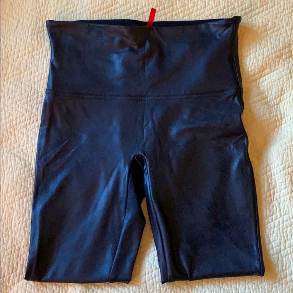 Spanx Faux Leather Leggings.  Only worn one time.